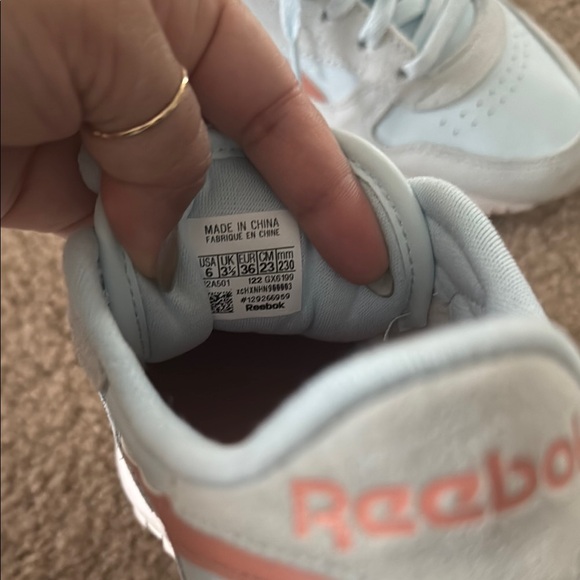 Reebok Women's Light Blue & Pink Classic Sneakers - Picture 10 of 10